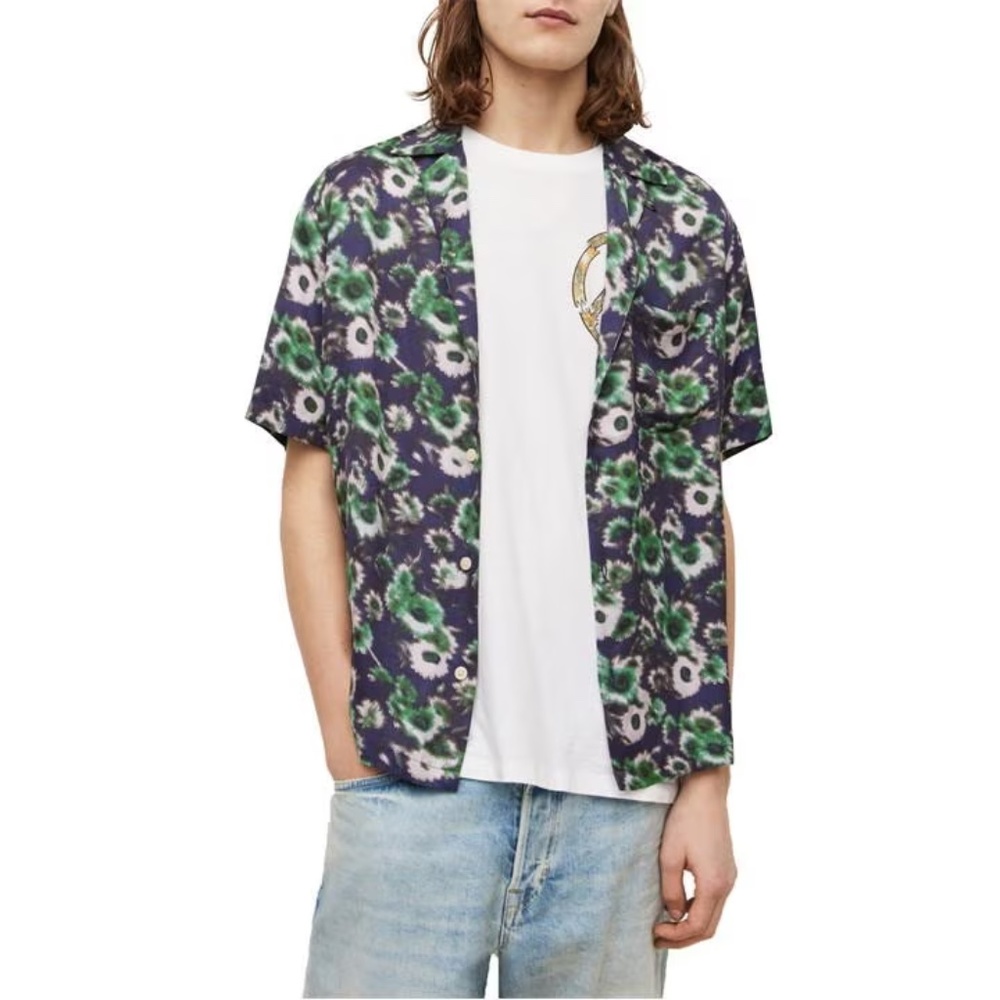 AllSaints Florax Short Sleeve Shirt Mens